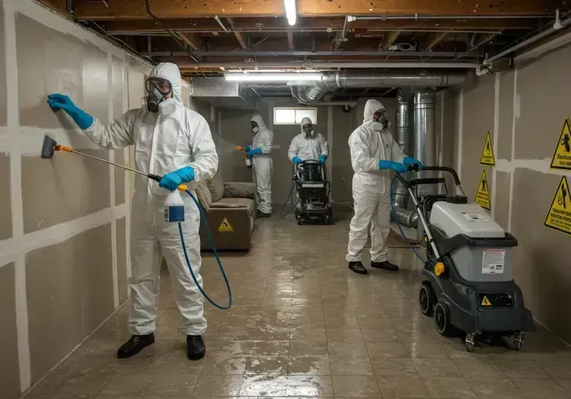 Basement Moisture Removal and Structural Drying process in West Crossett, AR